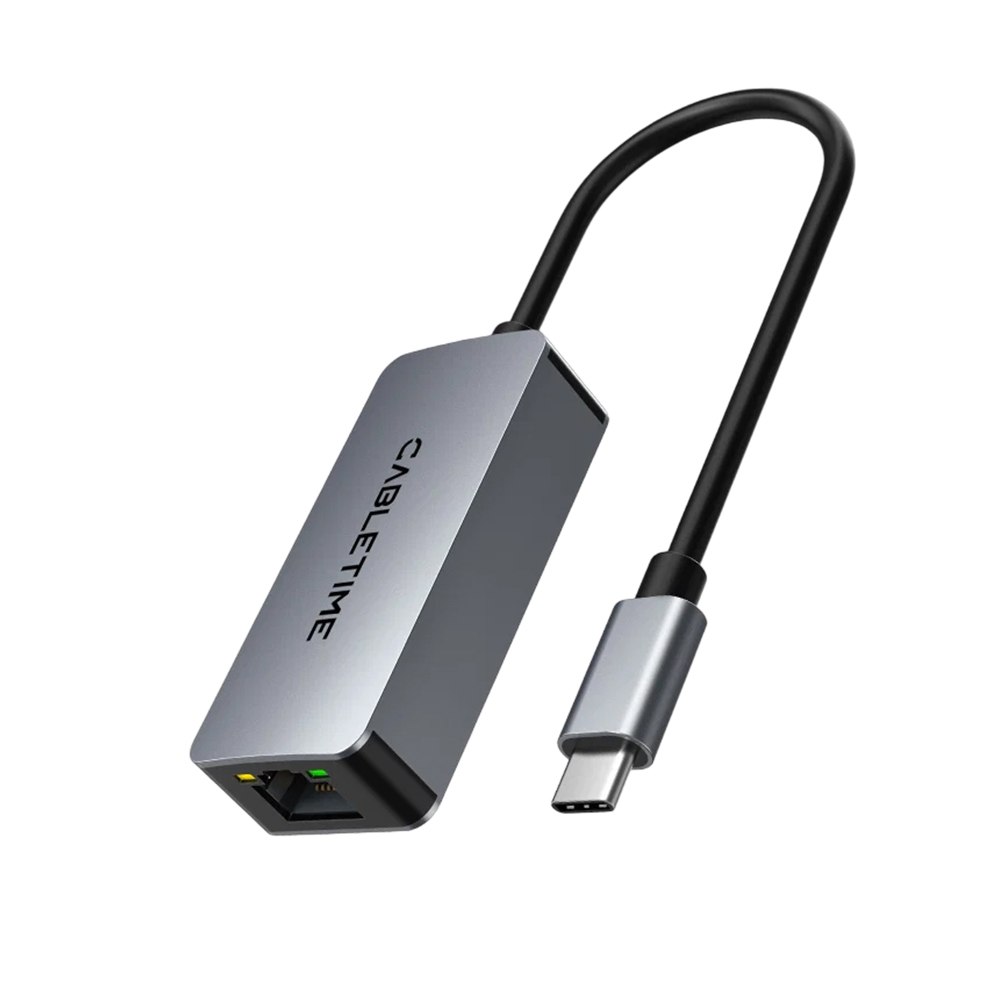Adaptador USB-C a Red Ethernet RJ45 2.5G CABLETIME 2500Mbps CB57G