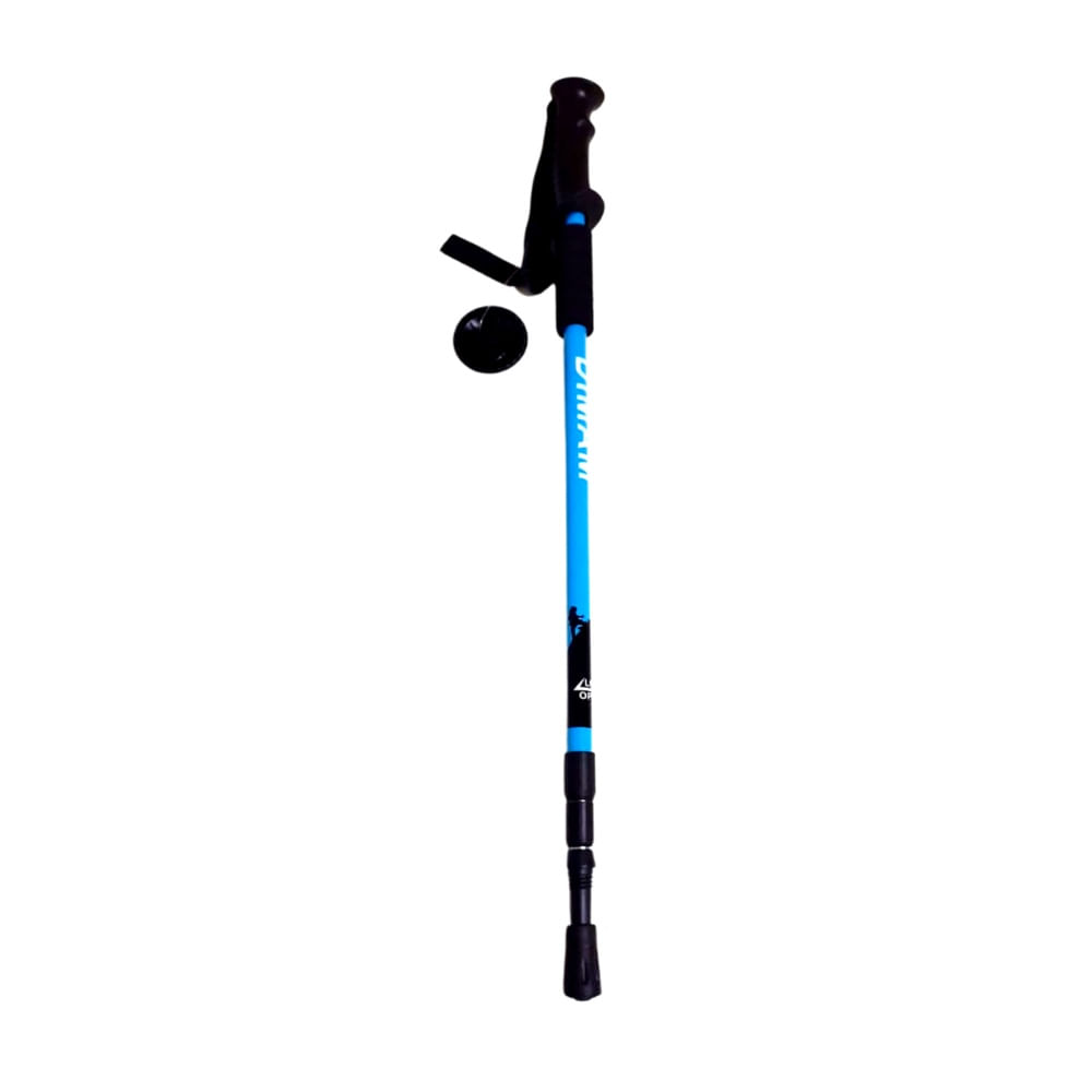 Bastón Trekking Mango Recto Con Antishock Diman C/ Roseta Celeste