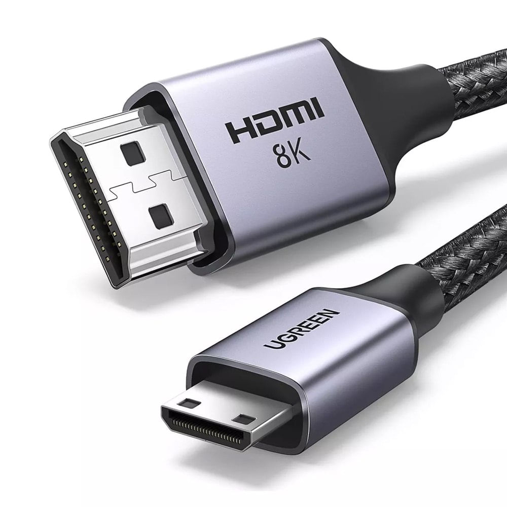 Cable Mini Hdmi a Hdmi 2 Metros UGREEN 2.1 8K 60 Hz Ultra HD eARC