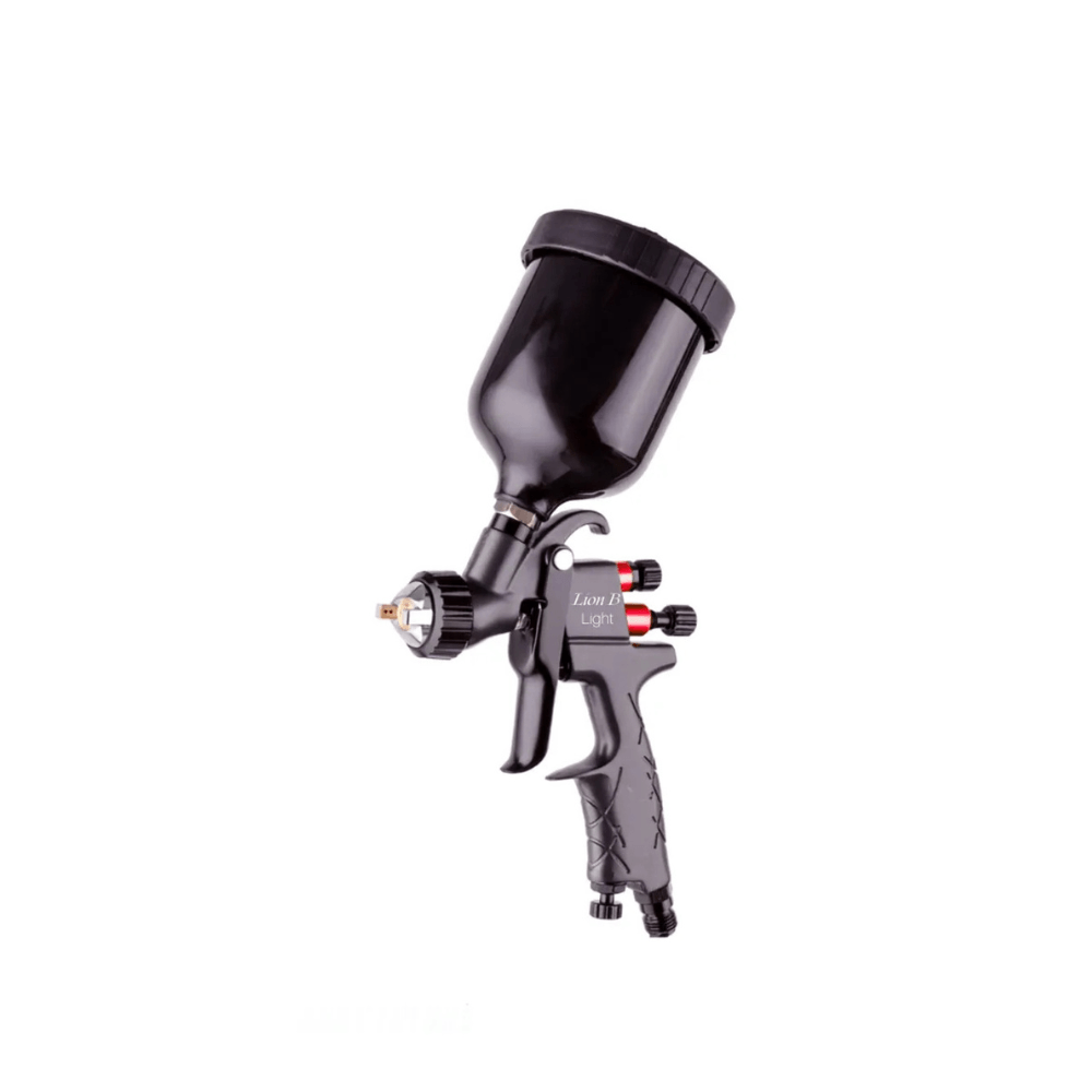 PISTOLA LION B MINI LIGHT LVMP 0.8MM VASO 250ML - BLACKRED