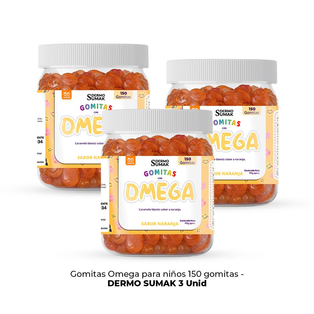 Gomitas Omega Niños 150 Gomitas Dermo Sumak 3 Unid
