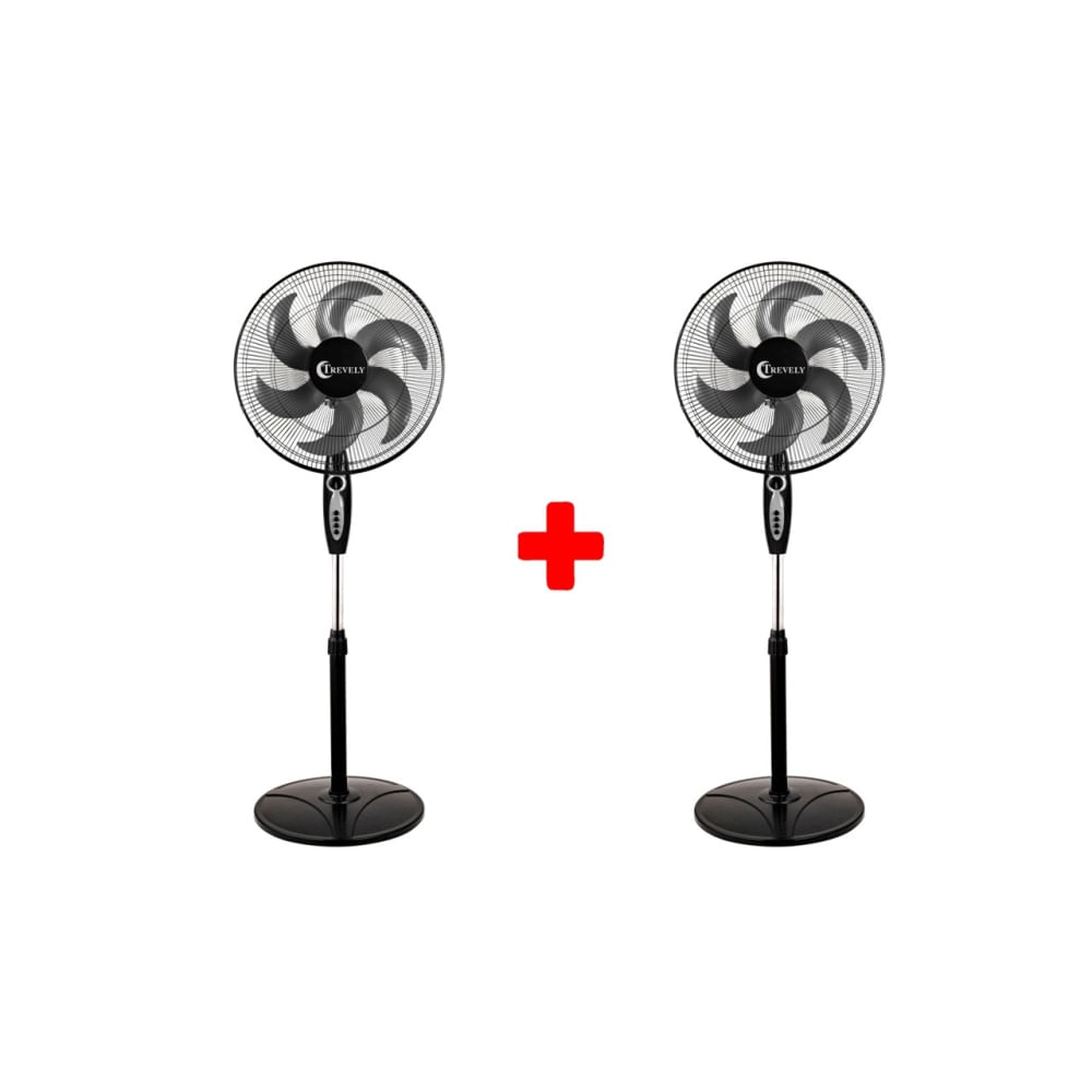 Pack x 2 Ventilador de pie 18 TREVELY VT-1880 - temporizador - 90W