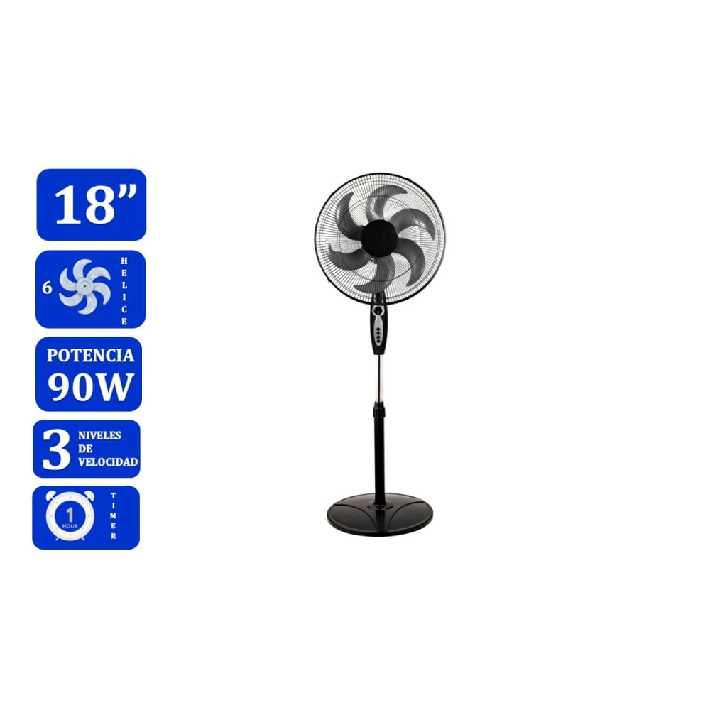 Ventilador de pie 18 TREVELY VT-1880 - temporizador - 90W