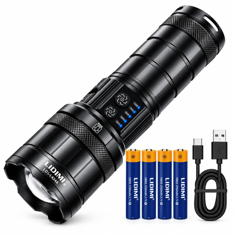 Linterna Táctica Lidimi Recargable Usb-c 3000m De Alcance
