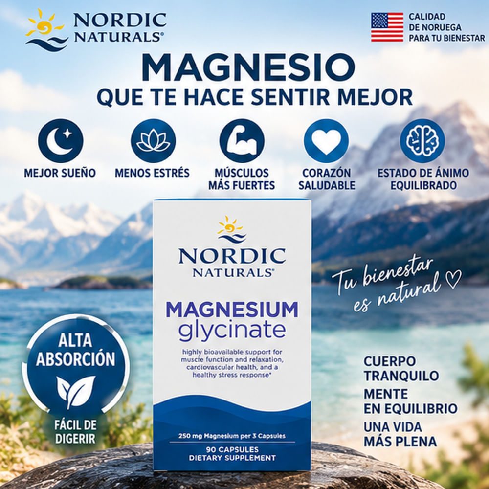 NORDIC NATURALS MAGNESIUM GLYCINATE 250 MG  GLICIN
