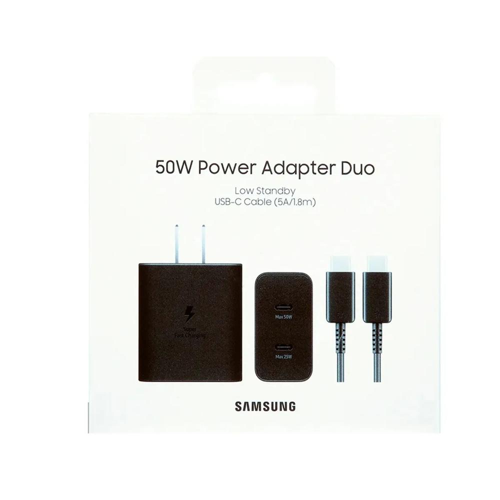 Cargador Samsung Usb-C 50W Duo Cable 5A 180CM EP-T5020