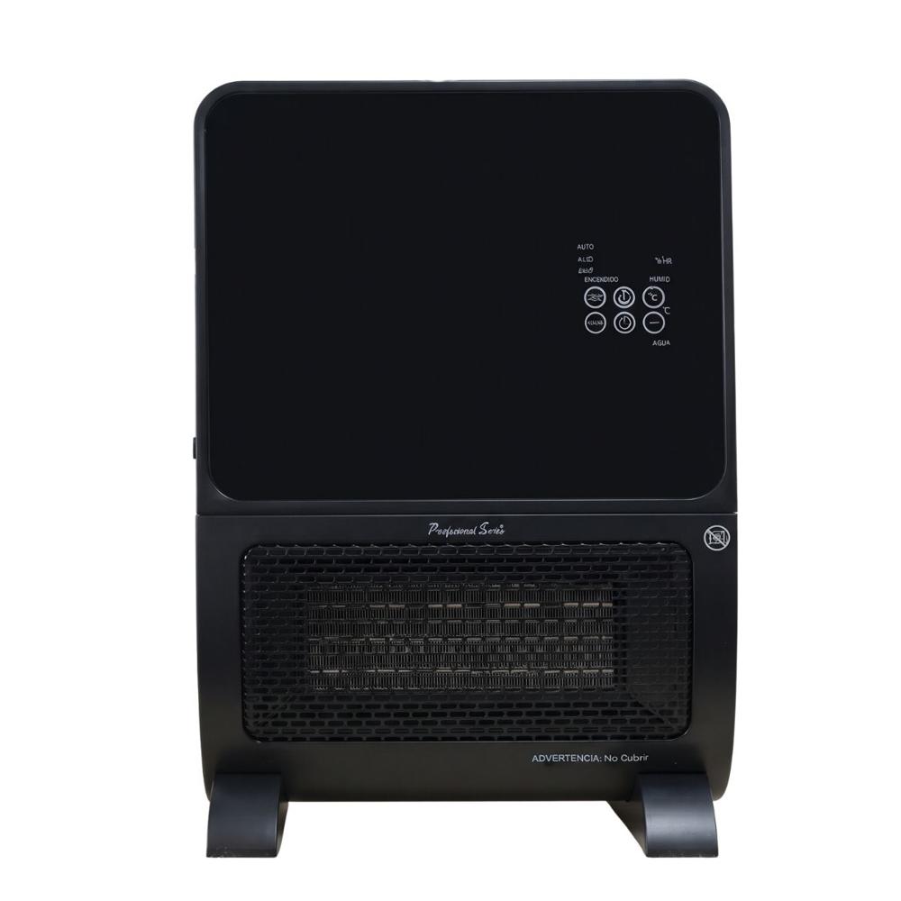 Calefactor digital con humidificador efecto fuego negro