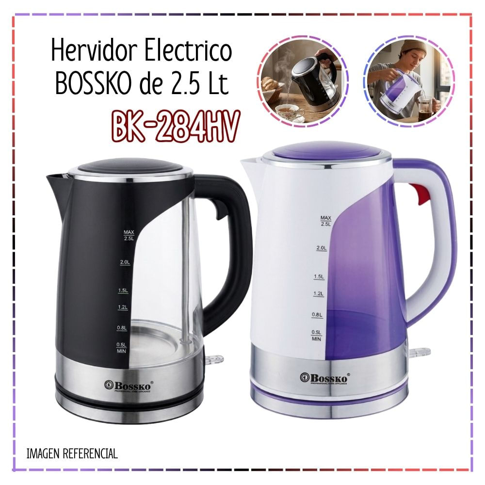 Hervidor Electrico  Bossko BK-284HV.