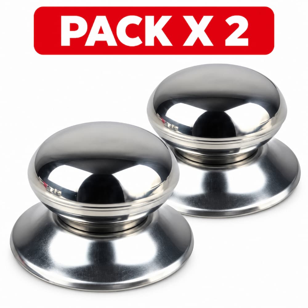 Pack X2 Perillas Metálicas De Repuesto Para Tapas 