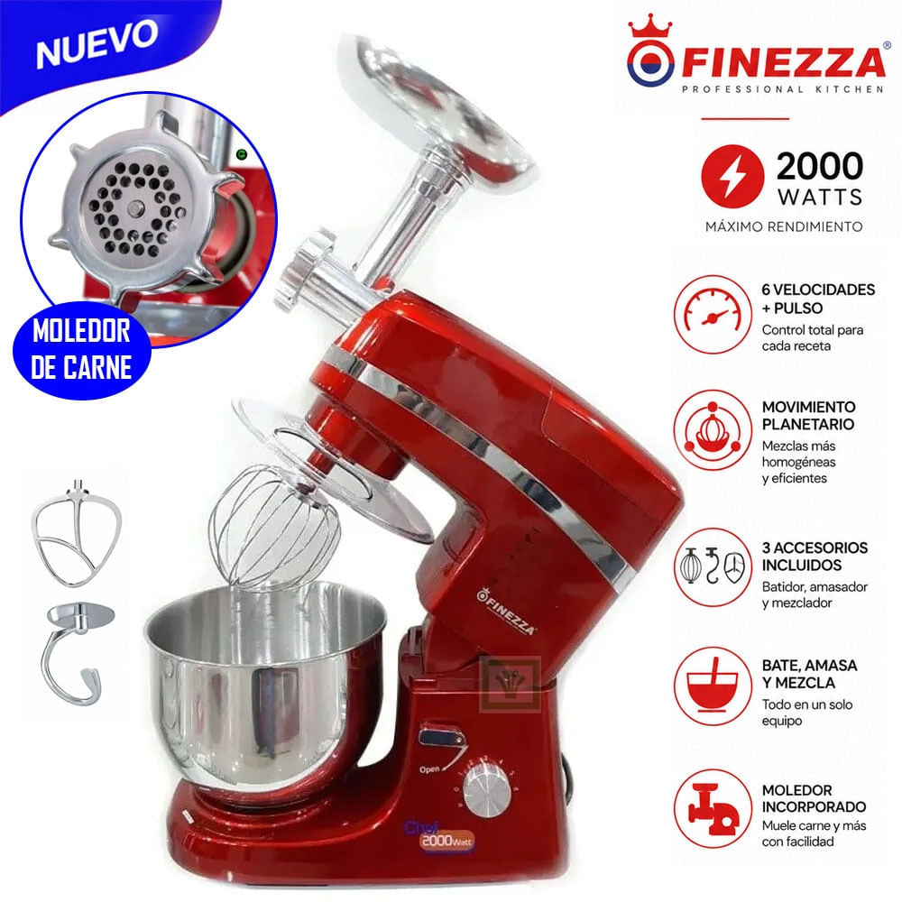 Batidora Orbital con Moledor Bate Amasa Mezcla FZ-6820B