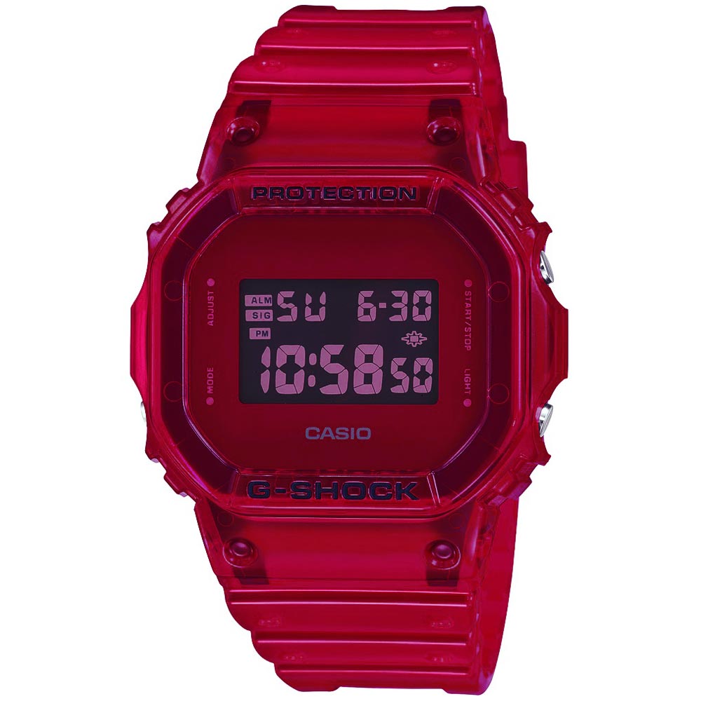 Reloj Casio G-Shock DW5600SB-4 Digital Resina Rojo Transparente