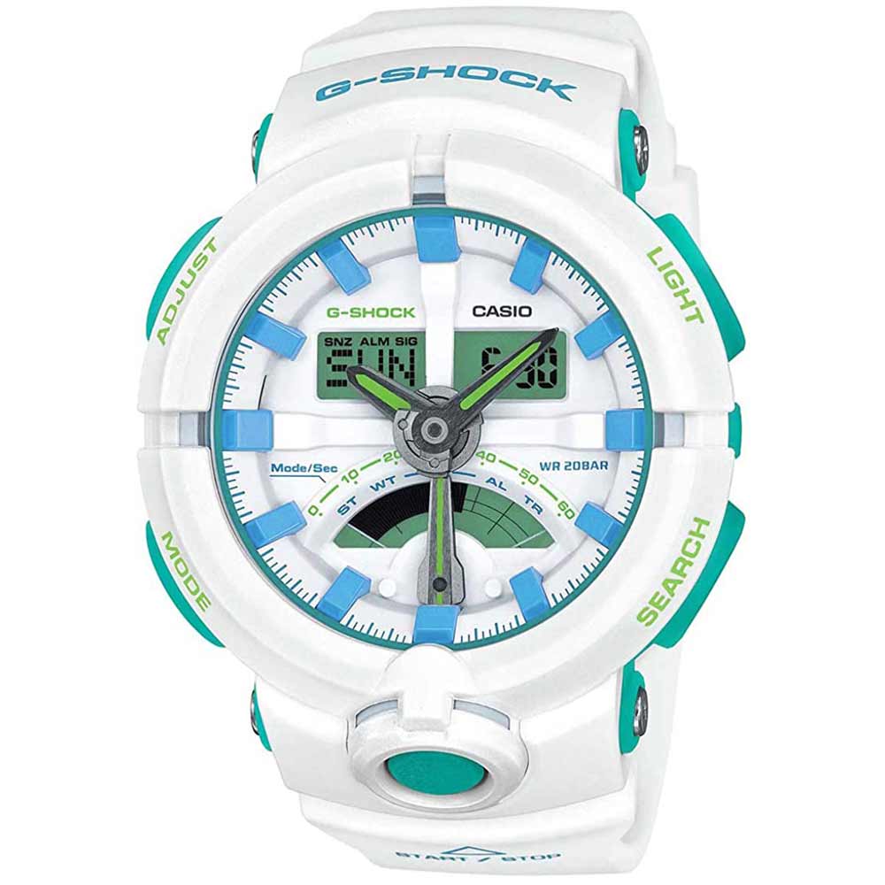 Reloj Casio G-Shock GA-500WG-7A Digital Analogico Resina Blanco