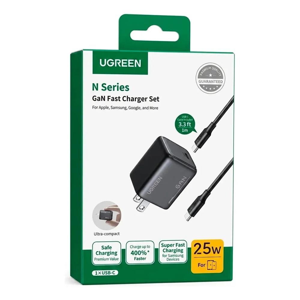 Cargador Ugreen 25w Usb-C Rápido Para Celulares Con Cable Incluido