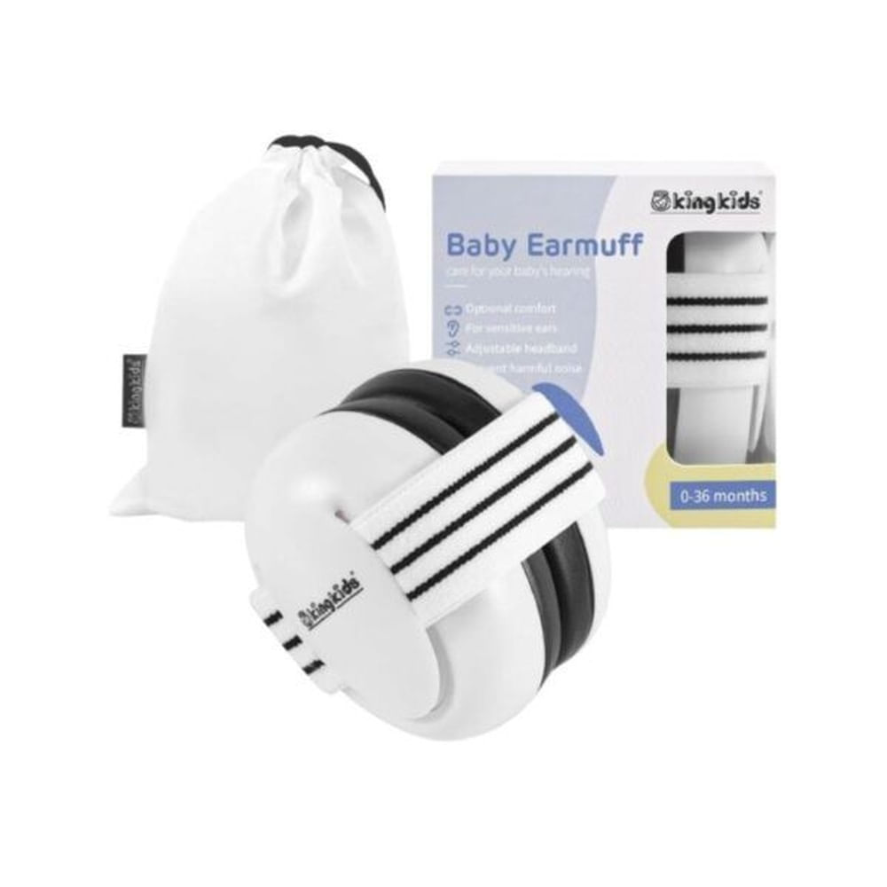 OREJERA ANTIRUIDO RAYAS BLANCO