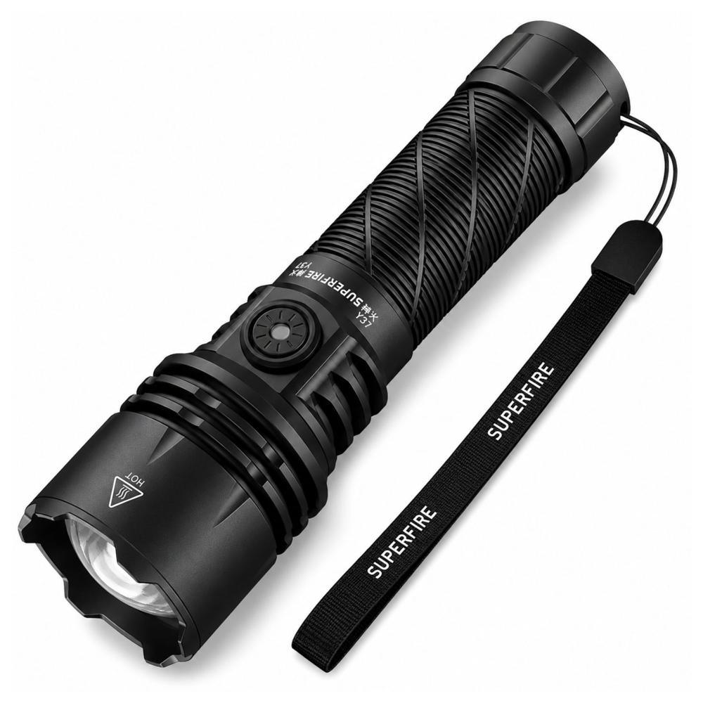 Linterna Táctica LED Recargable 950LM 650m Zoom USB-C