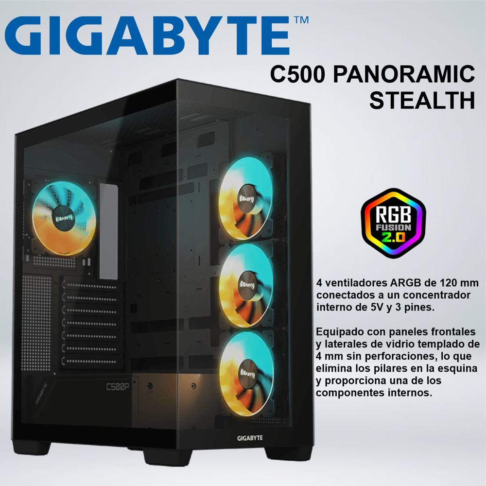 CASE MID TOWER GIGABYTE C500 PANORAMIC  STEALTH ARGB