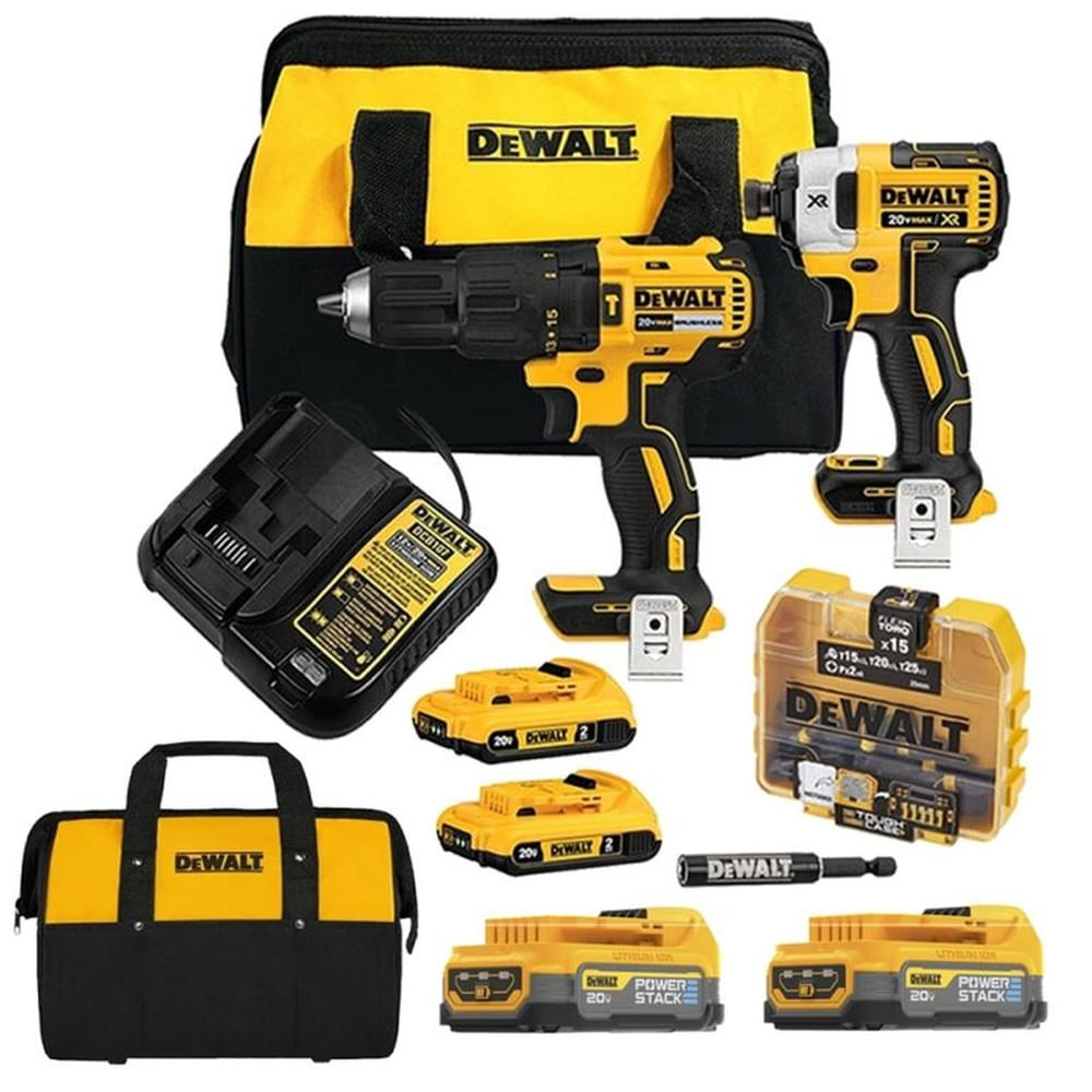 Taladro Perc  - Atorn de Impacto 20V Brushless - Set de Puntas 16 Pzs Dewalt