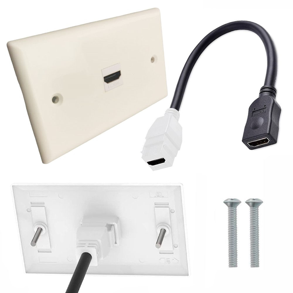 Placa ABS HDMI Faceplate HDMI Hembra 1 Puesto con 