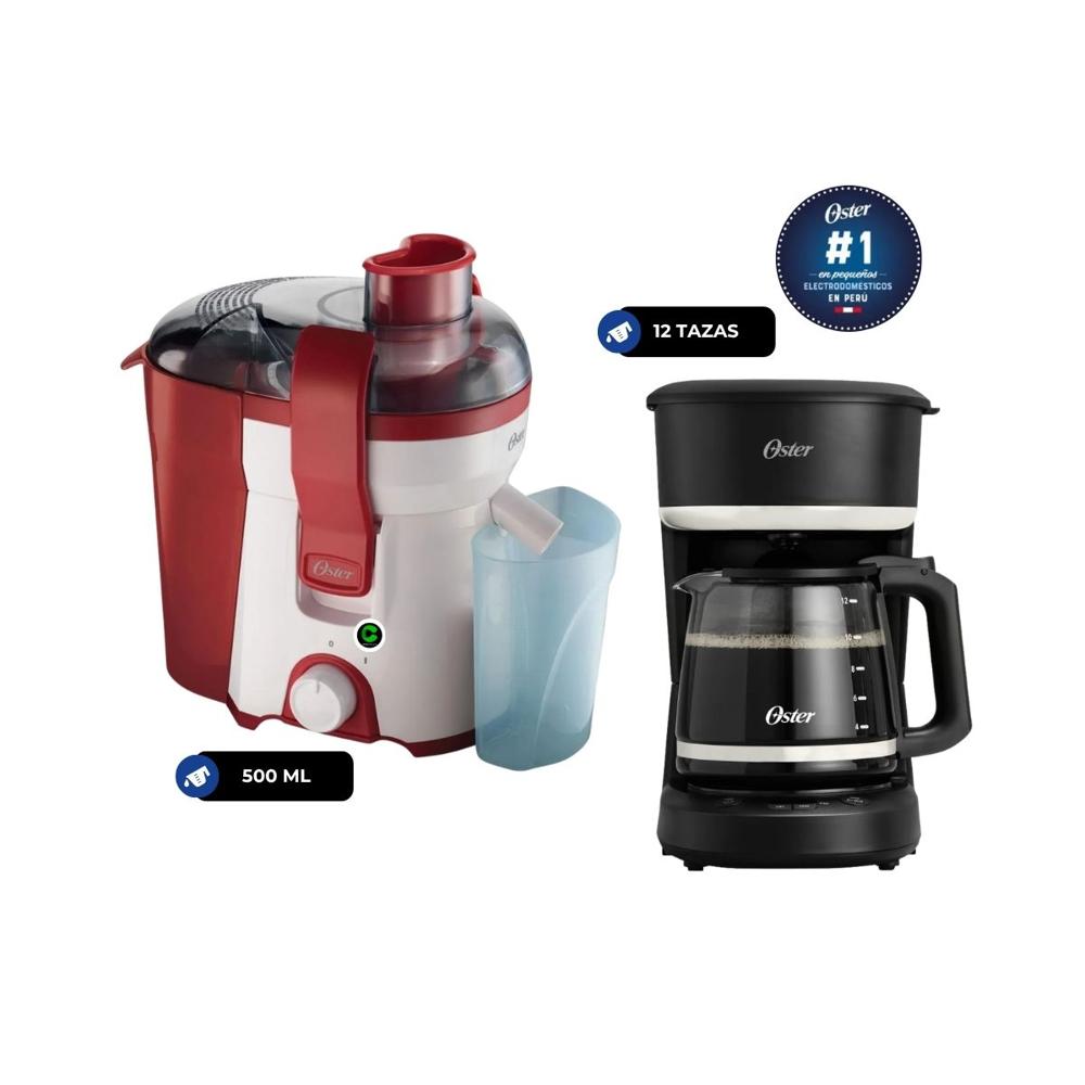 Combo Cafetera Programable 12 Tazas BVSTDCP121B - Extractor 500 ML
