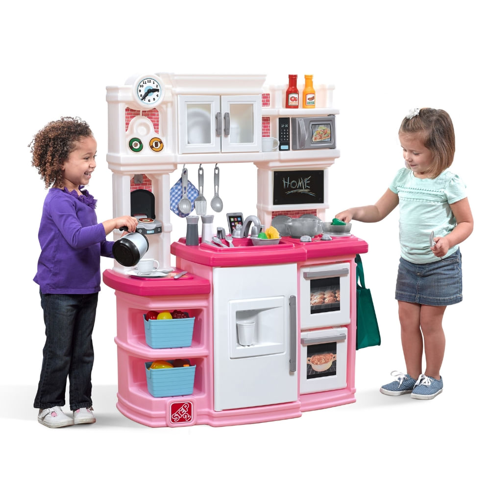 Cocina Infantil Gourmet STEP2 para Niños - Rosado y Blanco