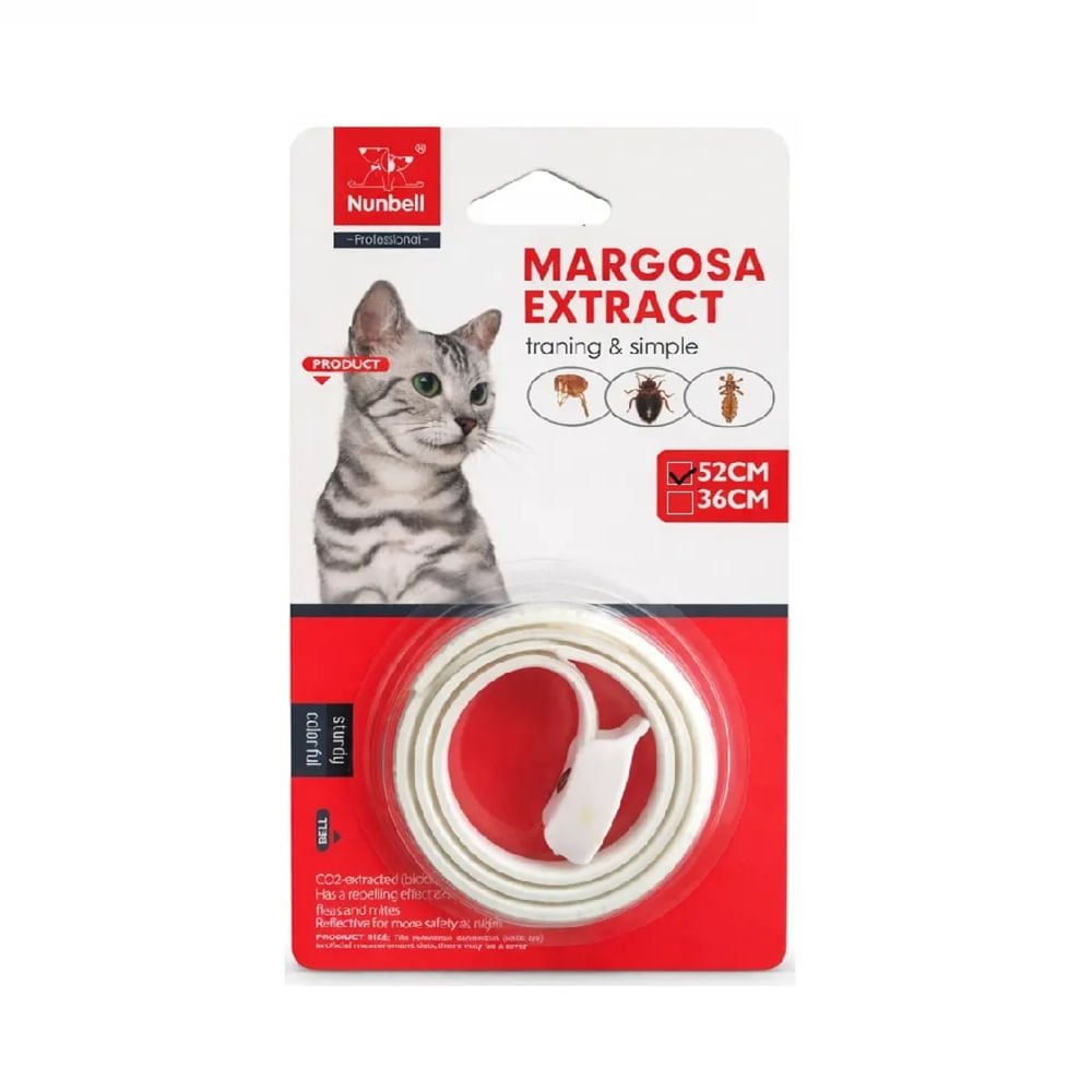 Collar Antiparasitario Grande Con Extracto De Margosa Protección Natural Contra Pulgas Y Garrapatas