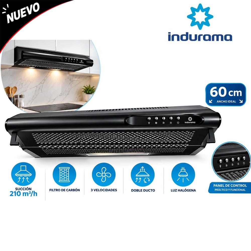 Campana Extractora Indurama 3 Velocidades CEI-602NE