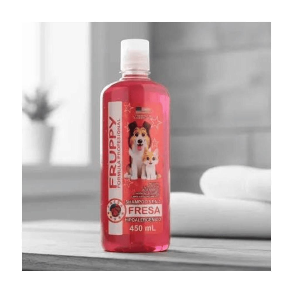 FRUPPY Shampoo 5 en 1 Fresa Hipoalergénico para Pe