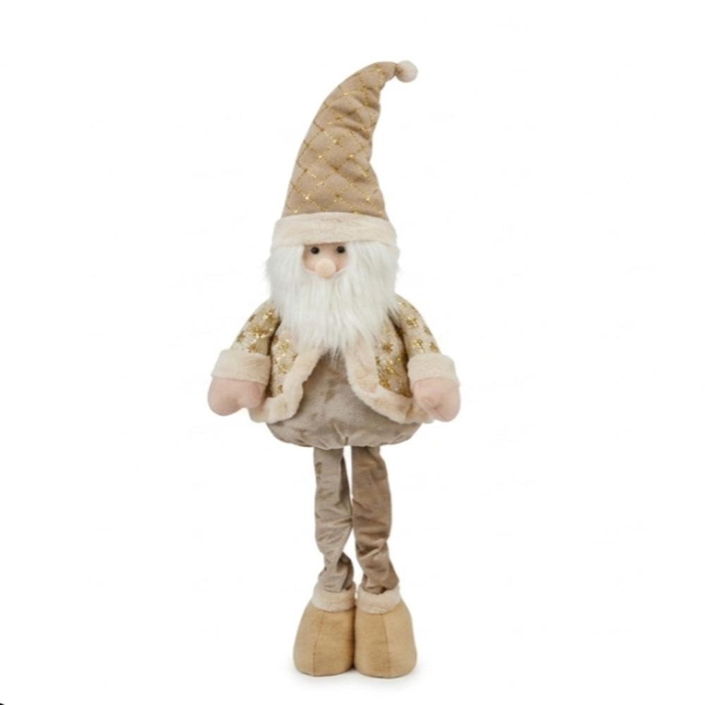 Muñeco Papa Noel Telescópico Dorado