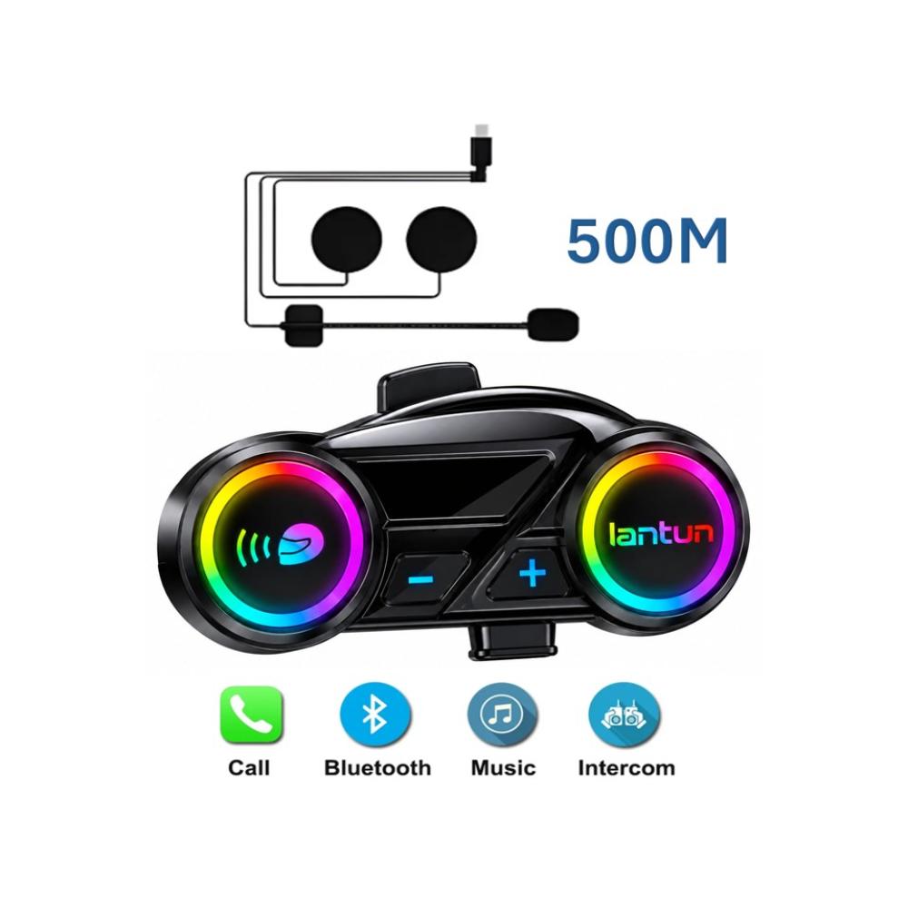 Intercomunicador Auricular Bluetooth 500m Casco De Moto Y13Pro