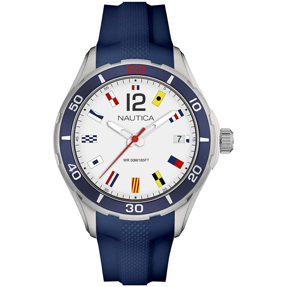 Reloj Nautica NST 1 NAPNSI804 Fecha Correa de Silicona Azul