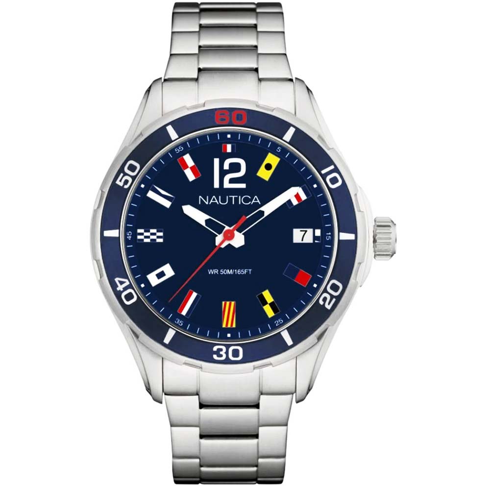 Reloj Nautica NST 1 NAPNSI805 Fecha Plateado Azul