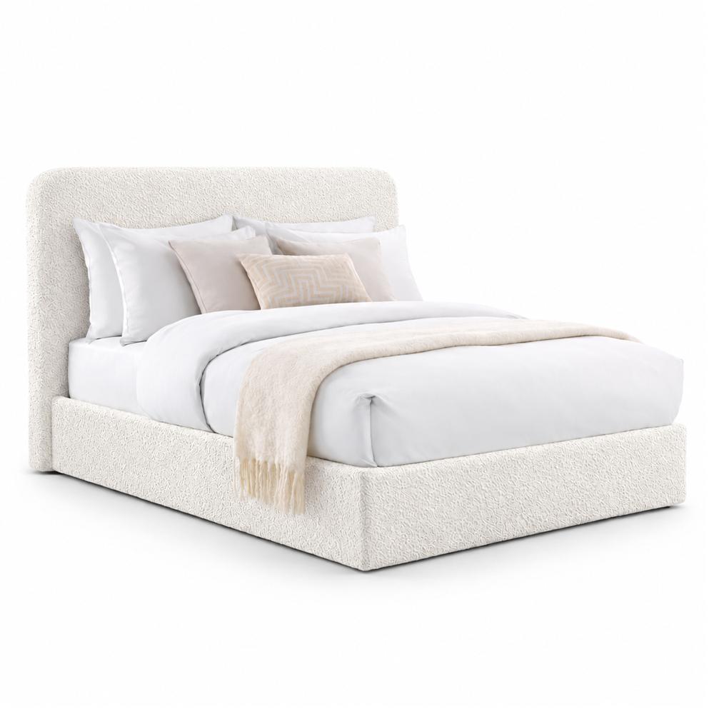 Cama Tapizada California LeMueble Curvo Queen Marf
