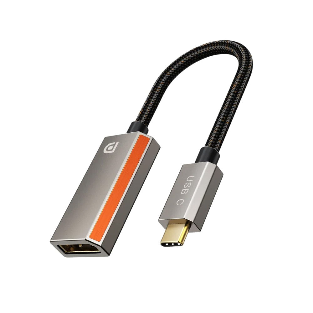 Adaptador USB-C a DisplayPort 1.4 CABLETIME 8K 60Hz 4K 120Hz Chip VMM7100 HDR10 Aleación Zinc CP16A