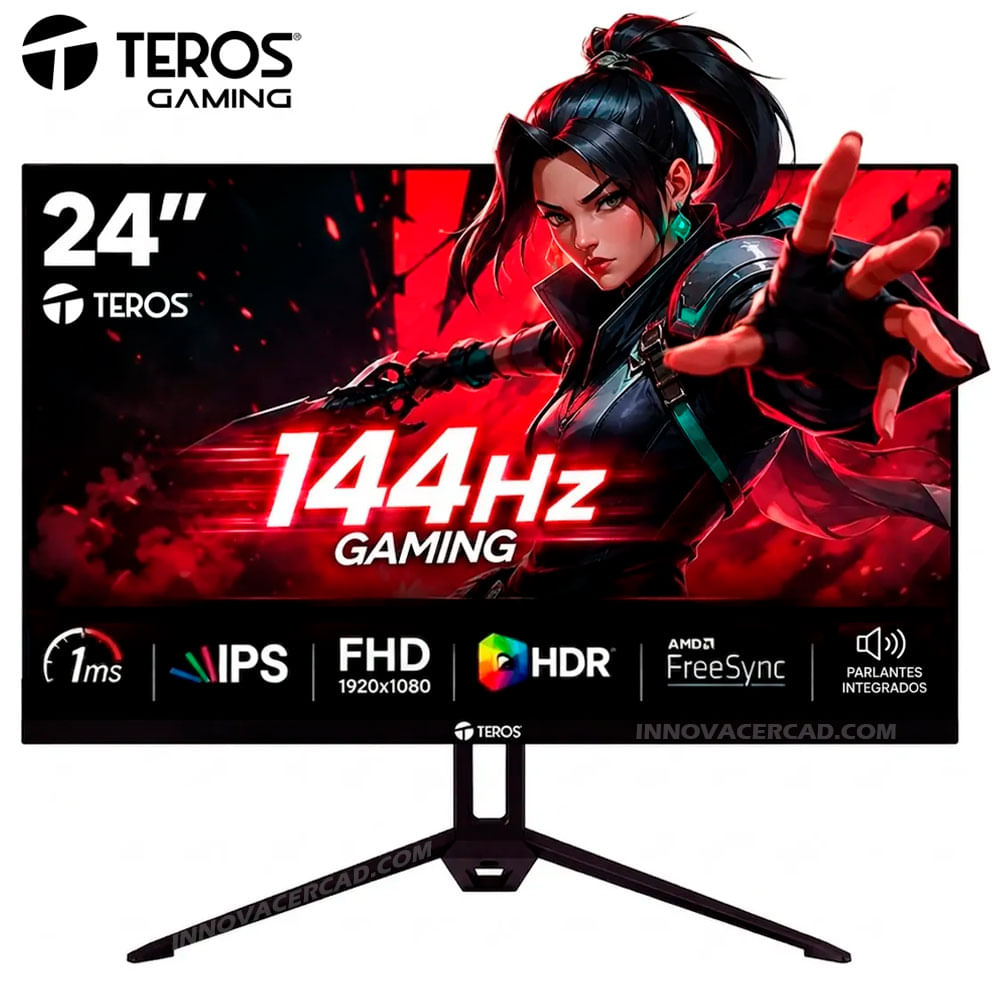 Monitor Teros Gaming  TE-2417S 24 FHD IPS 144Hz 1ms HDR FreeSync Speakers