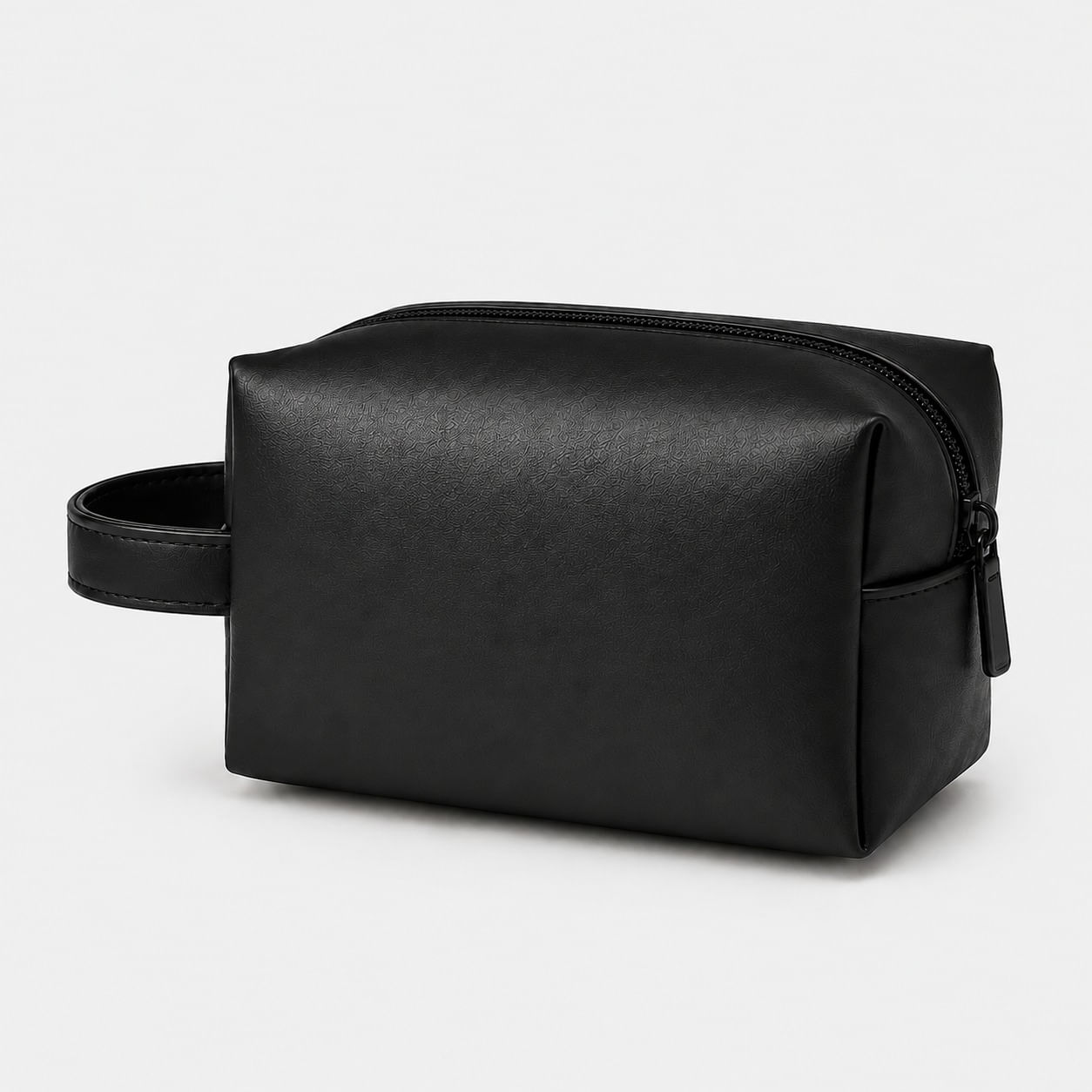 Neceser Organizador de Cuerina Negra Para Cables Accesorios y Viaje Ejecutivo