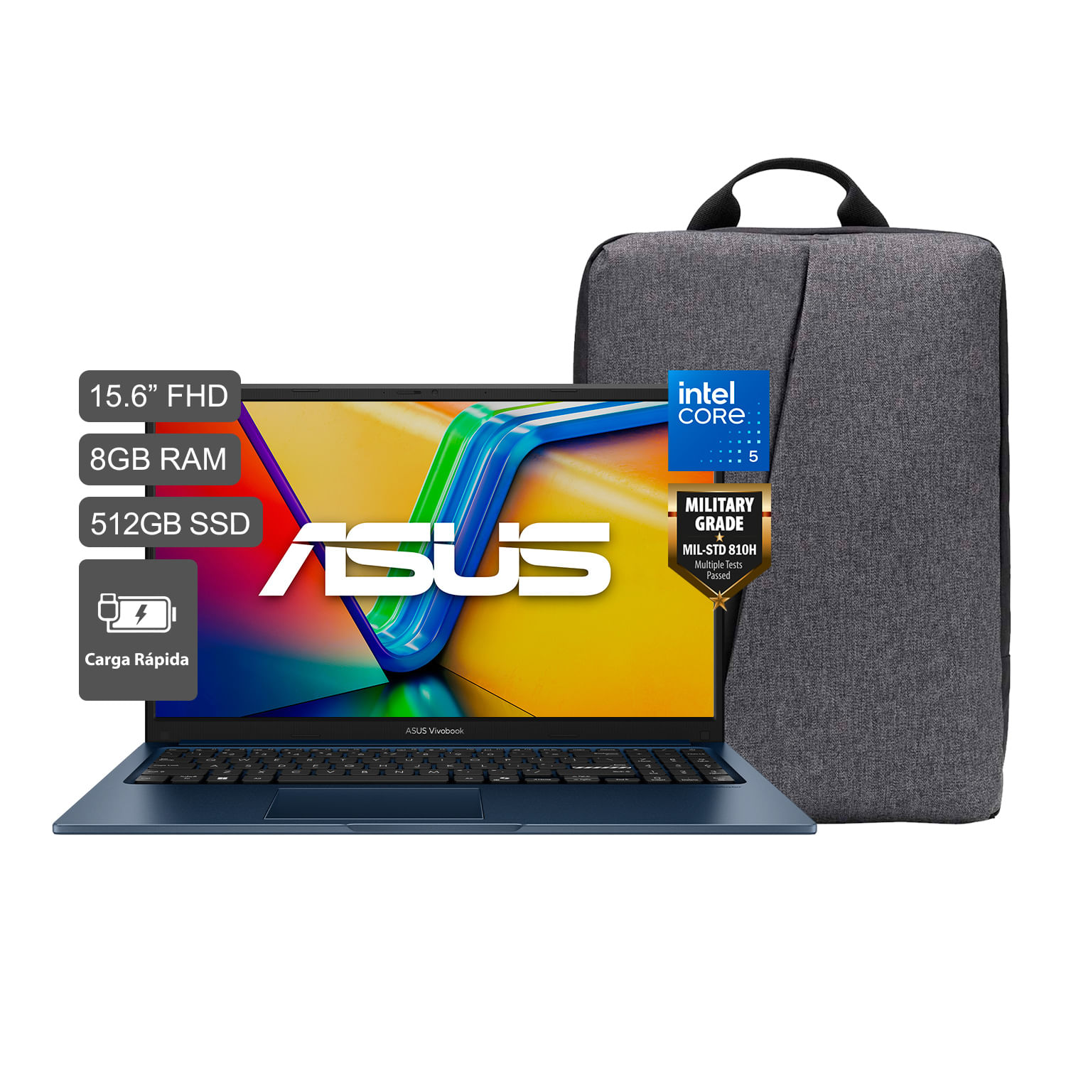 Laptop ASUS Vivobook C5-320 8G RAM 512GB SSD X1504MA-BQ435W 15.6" + Backpack