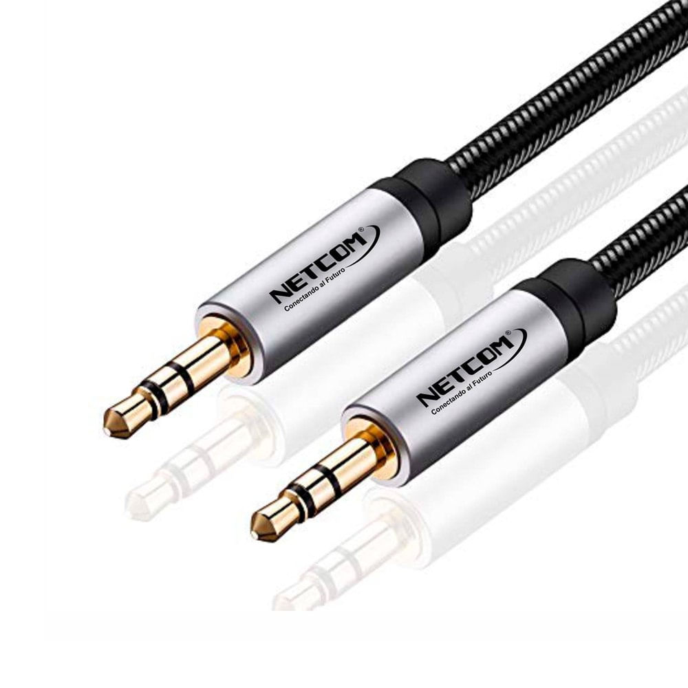 Cable de Audio Jack a Jack 3.5mm TRS de 3 Metros NETCOM