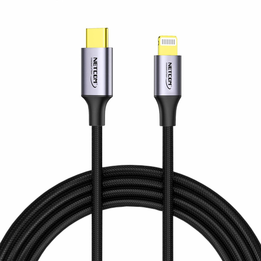 Cable USB-C TIPO C a Lightning 1.80 Metros NETCOM Carga Datos PD20W