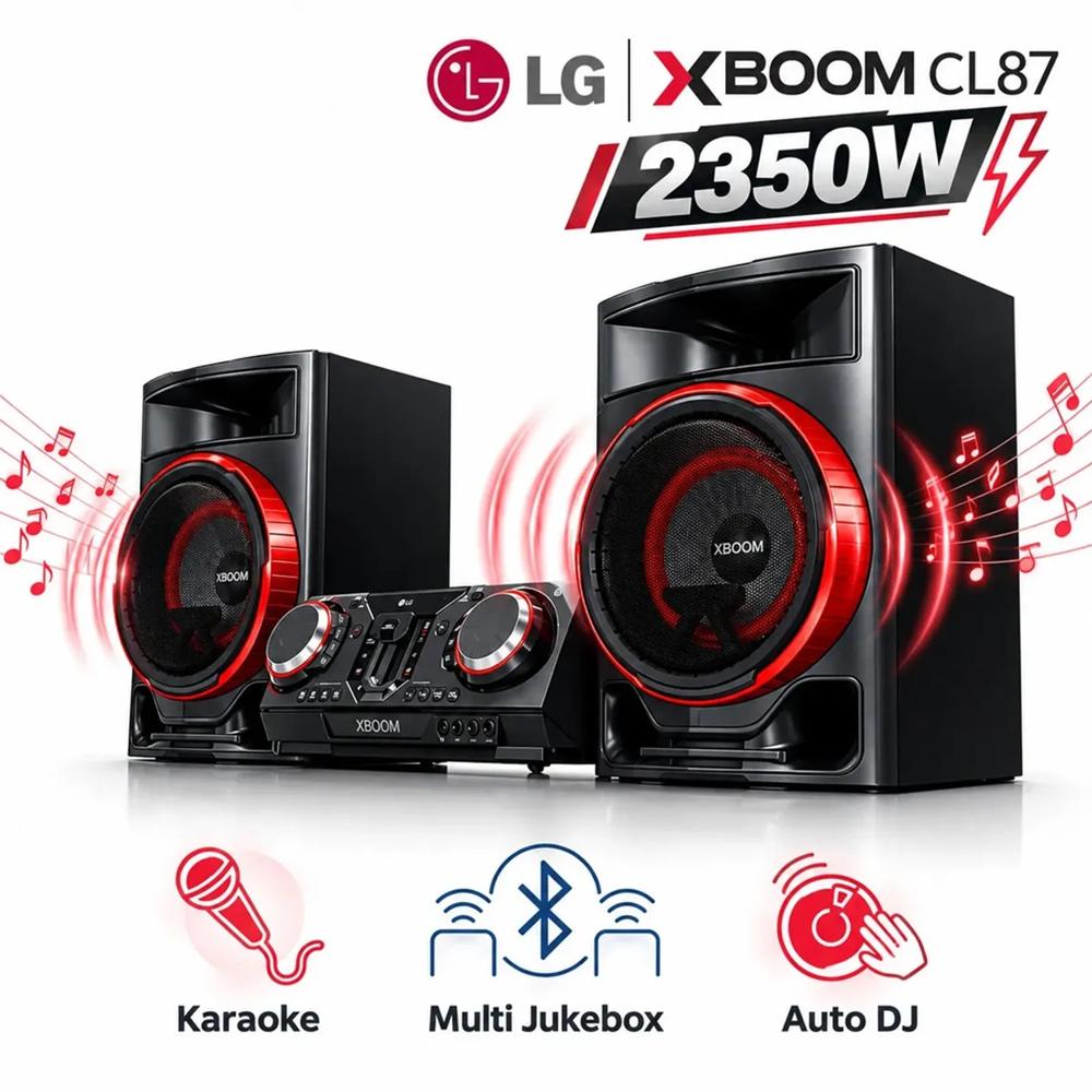 Minicomponente LG XBOOM CL87 2350W Bluetooth Karaoke