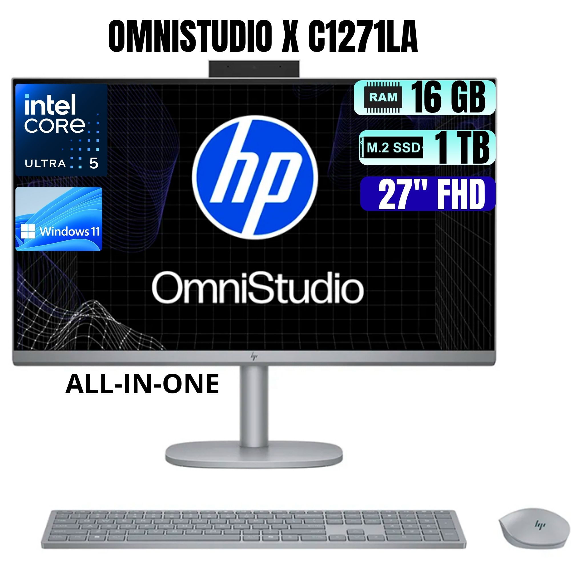 All in one HP OMNISTUDIO X CS0252LA CORE ULTRA 5  RAM 16GB S