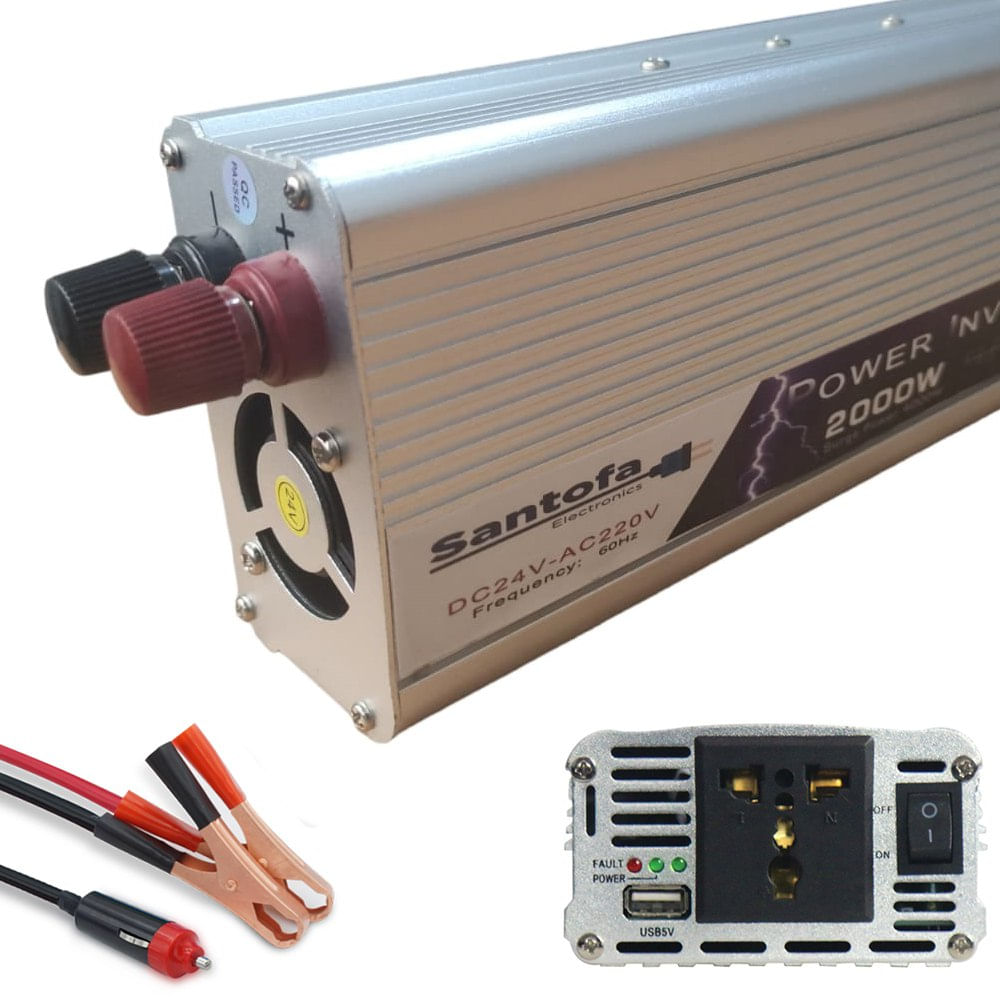 Inversor de Corriente para Auto de 24v a 220v Usb 