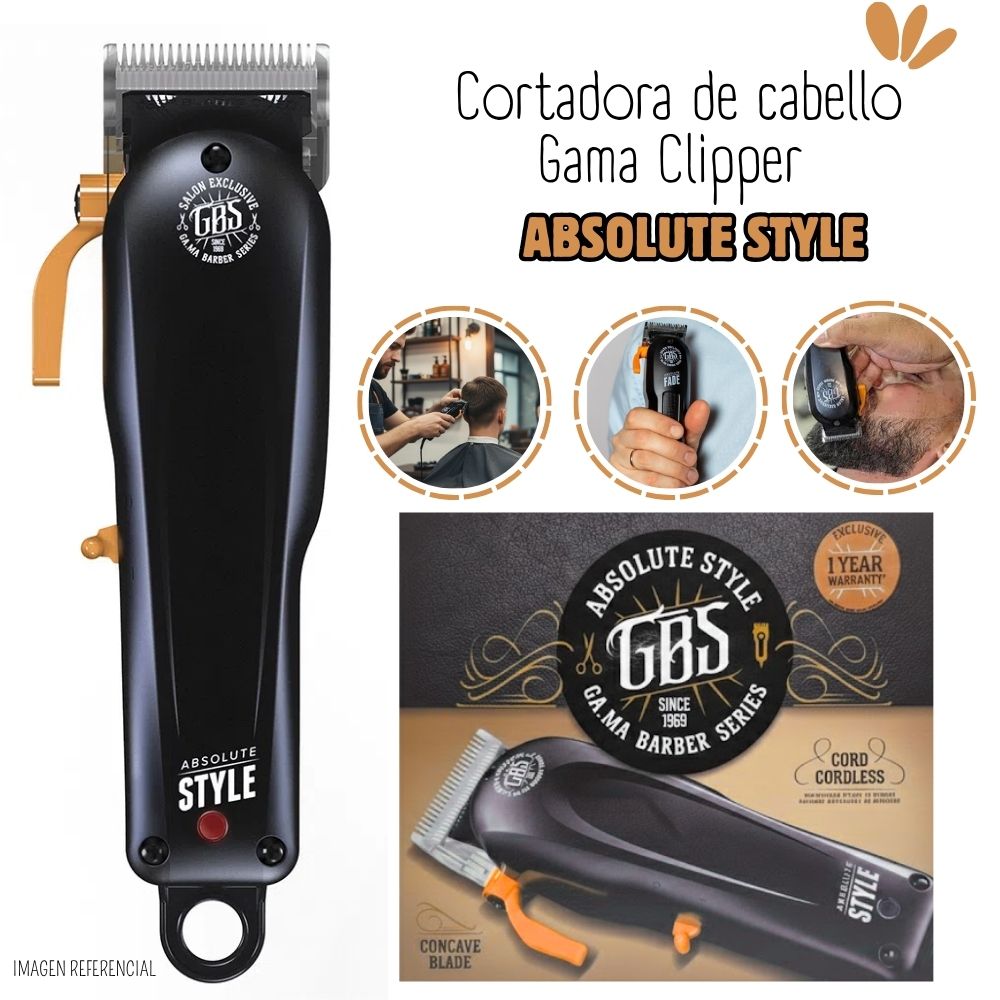 Maquina Cortadora de cabello Gama GBS Clipper ABSOLUTE STYLE