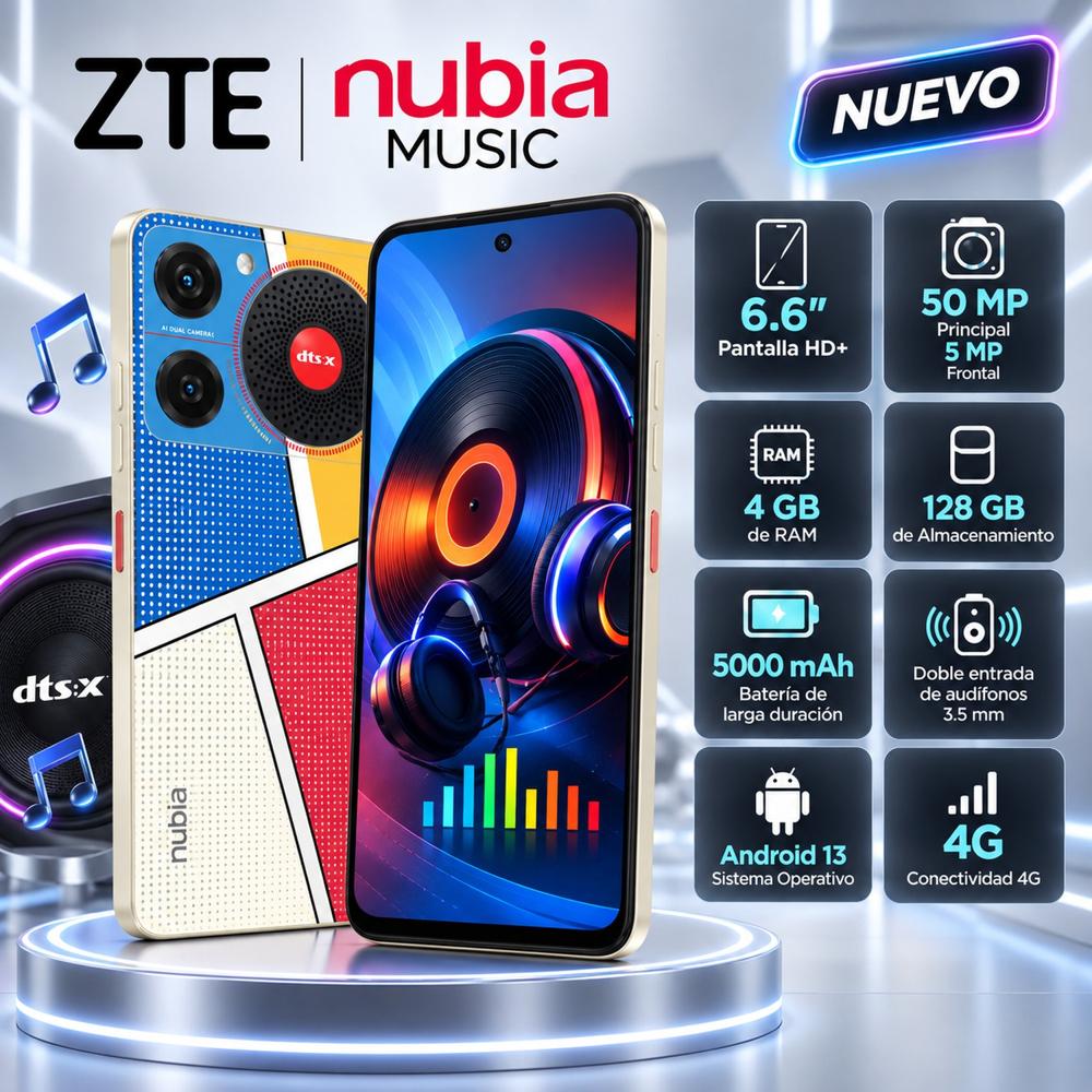 Celular ZTE nubia Music 4GB RAM 128GB 4G  POP ART