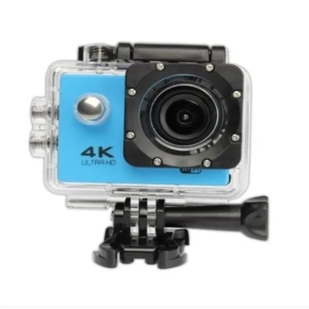 Cámara Deportiva de acción 4k 16 Mp Wifi Acuático Deportes Videos Color CELESTE MOD SQ-Y03