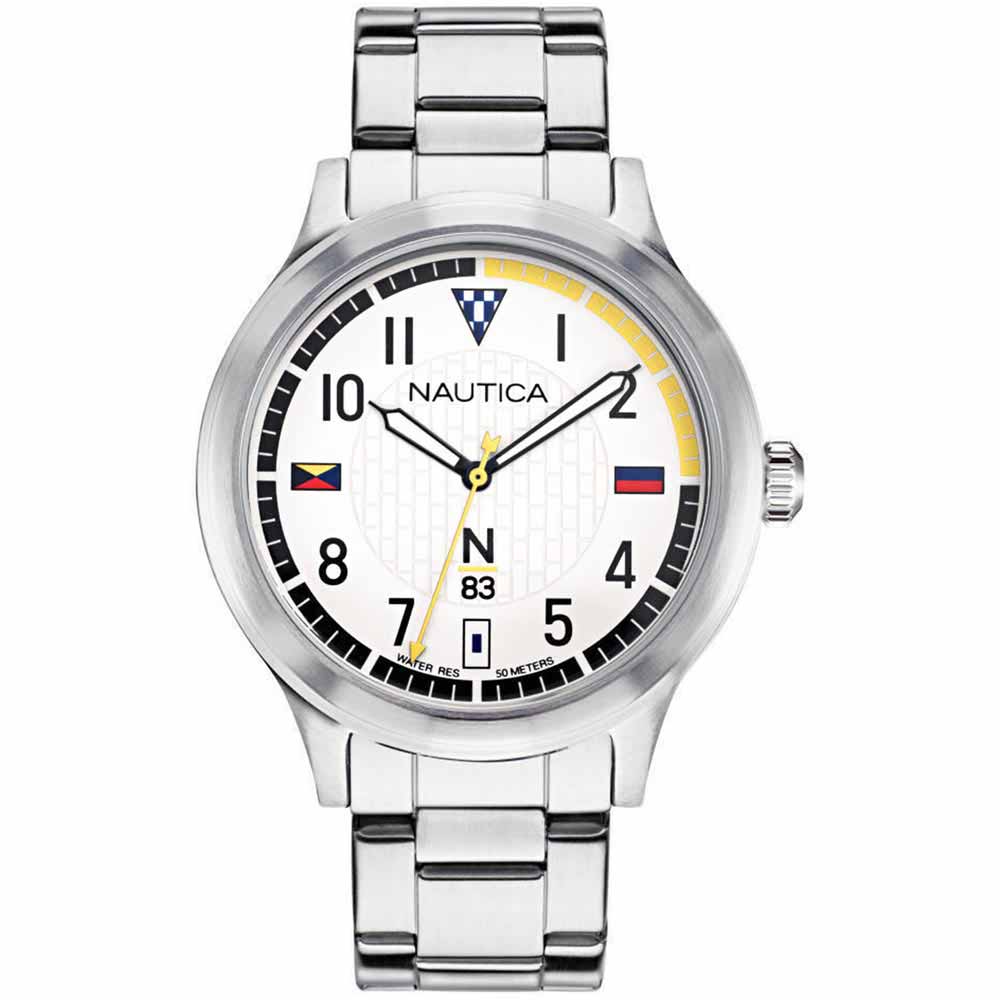 Reloj Nautica N83 Crissy NAPCFVC01 Analógico Plateado Blanco