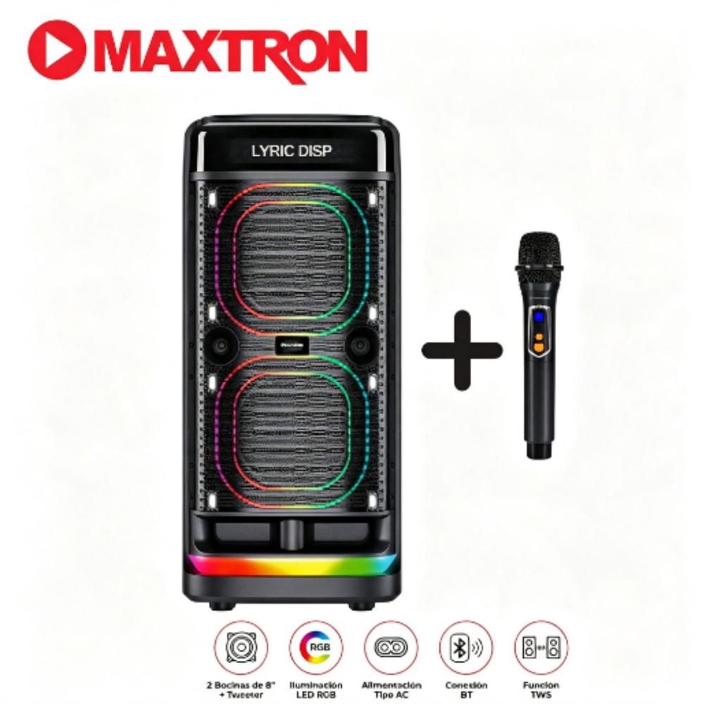 Parlante Maxtron Freedom MX 802AC BT 2 Bocinas de 8 01 MIC