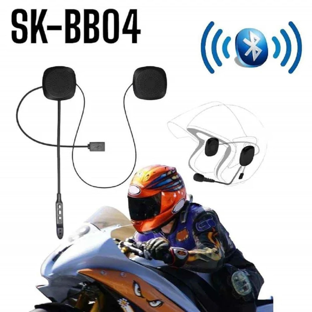 Audífono Bluetooth Exclusivo Para Casco De Moto MOD SK-BB04