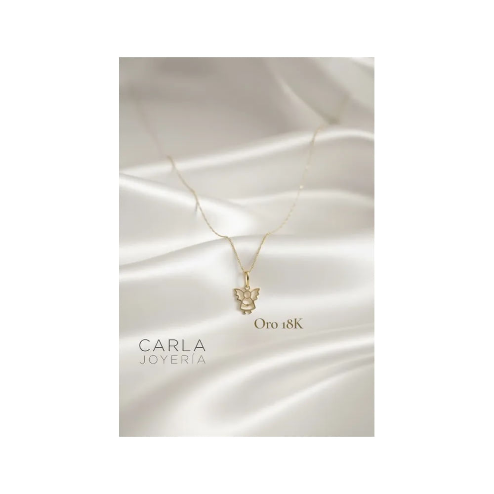 CARLA JOYERÍA - Dije oro 18K Ángel Guardián - Certificado Autenticidad