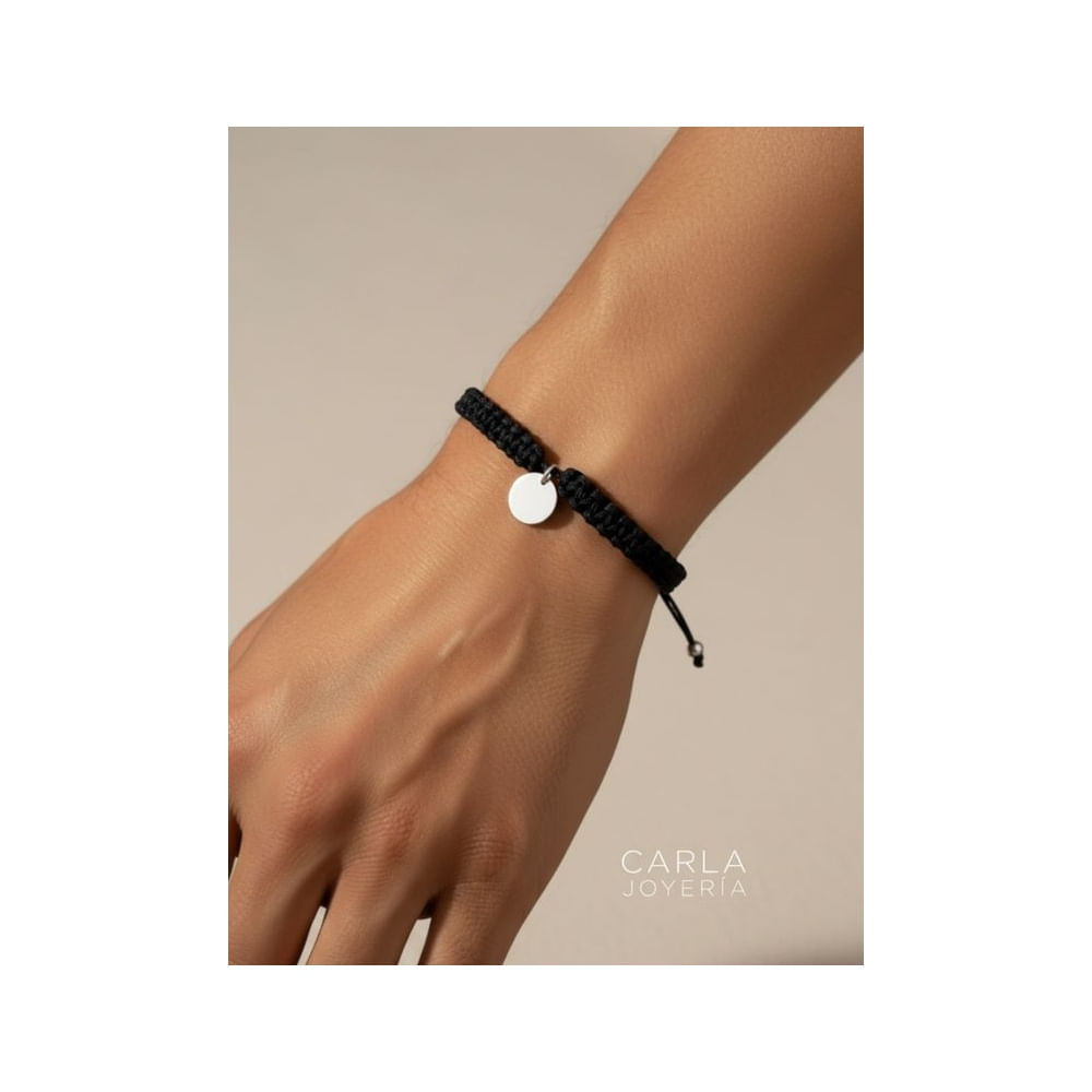 Pulsera Urbana All Black con accesorios en plata Regalo Hombre
