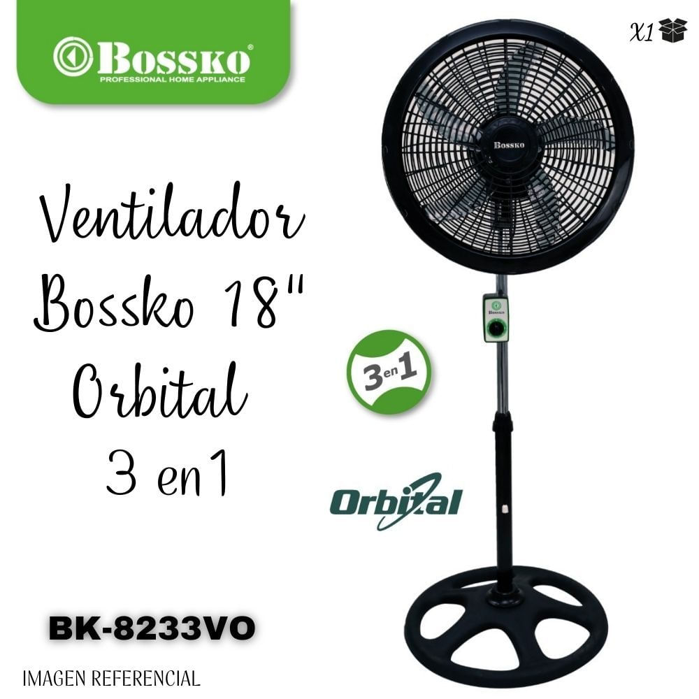 Ventilador Orbital Bossko de 18  3 en 1 de 250watts - BK-8233VO